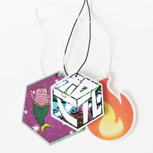 Désodorisant de voiture en papier personnalisé, formes et parfums variés, prix abordable - Product Image 3