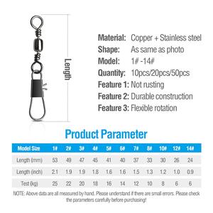 Pêche Émerillon <span class=keywords><strong>Baril</strong></span> Roulant Connecteur 1 #-14 # Hameçons Roulement Pivotant Connecteur Accessoires De Pêche - Product Image 2