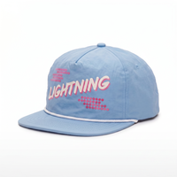 Gorra Deportiva OEM Personalizada de 5 Paneles con Logotipo Serigrafiado, de Nailon, Sin Estructura, Cierre a Presión, Ligera y Resistente al Agua