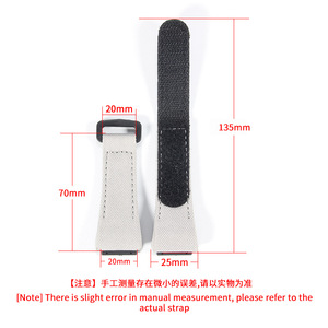 Bracelet de montre pour homme en toile de nylon tissée unie, étanche, modèle à visser, 25 mm, remplacement pour <span class=keywords><strong>Richard</strong></span> RM50 RM53 <span class=keywords><strong>Miller</strong></span> - Product Image 3