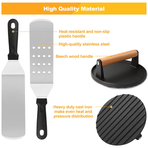 Griddle Accessories Metal Griddle Scraper BBQ Grill Spatulas with <b>Squeeze</b> <b>Bottles</b> for Teppanyaki Flat Top BBQ Indoor & Outdoor - Product Image 3