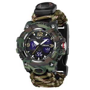 Montre SMAEL multifonction analogique-numérique 8008, montre de sport d'extérieur, étanche, bracelet en nylon - Product Image 1