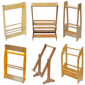 Tùy Chỉnh Tre Bền/Gỗ Thông Lưu Trữ Di Động Có Thể Điều Chỉnh Cần Câu Hiển Thị Giá Mô Hình 3009 - Product Image 3