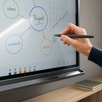 Tableau blanc interactif intelligent 86 pouces 3840X2160 Écran tactile multipoint pour l'éducation, les entreprises, OEM, ODM