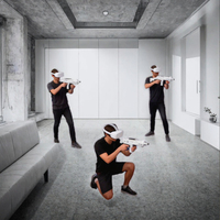 Simulateur de tir VR 9D, machine de jeu interactive de marche, parcours de combat en réalité virtuelle pour parc d'attractions intérieur