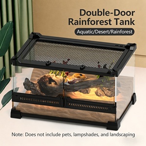 OEM/ODM Büyük Boy Yağmur Ormanı Habitat Tankı, Kaplumbağa, Yılan ve Sürüngenler için Drenaj Sistemi ve Havalandırma Delikleriyle - Product Image 2