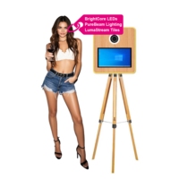 Stock d'entrepôt UE Photobooth vintage 2024 Station de photobooth selfie Borne Photobooth portable avec impression