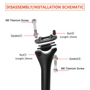 TOSEEK <span class=keywords><strong>Tige</strong></span> <span class=keywords><strong>de</strong></span> <span class=keywords><strong>Selle</strong></span> Professionnelle en Fibre <span class=keywords><strong>de</strong></span> <span class=keywords><strong>Carbone</strong></span> pour Vélo <span class=keywords><strong>de</strong></span> Route et VTT 27.2/30.8/31.6mm 350/400mm Déport 0mm Conception Aérodynamique Légère OEM ODM - Product Image 4