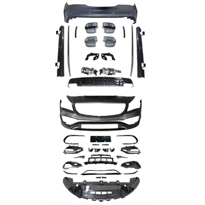 Kit de carrocería de parachoques de <span class=keywords><strong>nuevo</strong></span> diseño para <span class=keywords><strong>Mercedes</strong></span> Benz <span class=keywords><strong>CLA</strong></span> clase W117 2013-2019 Modificación al modelo CLA45 <span class=keywords><strong>AMG</strong></span>. - Product Image 1