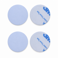 بطاقة RFID NFC صغيرة مستديرة 25 مم ذاتية اللصق، شريحة PVC ISO 14443A بتردد 13.56 ميجاهرتز، بطاقة أعمال لأنظمة الوصول في الفنادق، مقاومة للماء