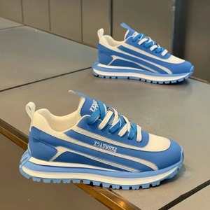 Chaussures de sport décontractées pour hommes, style européen, respirantes en maille, antidérapantes, durables, à semelle épaisse, bout pointu, à lacets - Product Image 2