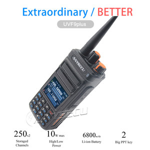 ANYSECU UVF9plus Radio Portatile Dual <span class=keywords><strong>Band</strong></span> 400-520Mhz 136-174Mhz 10W 1W CTCSS DCS 87-108FM Walkie Talkie - Product Image 3