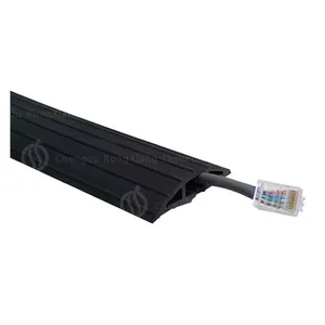 900x64x11mm Durable PVC Overfloor Cord Protector Easy to Unroll and Open Conceals Wires at Home Office for Roadway Use