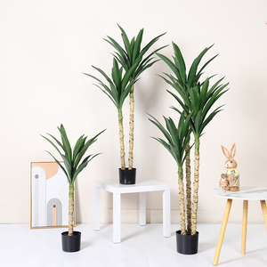Planta Artificial de Sisal en Maceta de Plástico para Interiores y Exteriores, Decoración para Hogar, Oficina y Jardín, Plantas Artificiales, Árbol Artificial - Product Image 1