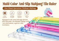 Poussoir de cartes moderne et coloré, règle de Mahjong américain en acrylique transparent avec design multicolore, portable et durable