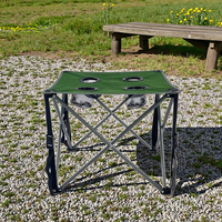 Meubles d'extérieur en acier léger, fabrication directe d'usine Tepu, design moderne, table pliable portable pour la plage et la cour, personnalisable