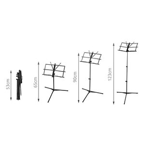 Folding Music Stand With <b>Tripod</b> Base Adjustable Height For Sheet Music Reading - Product Image 4