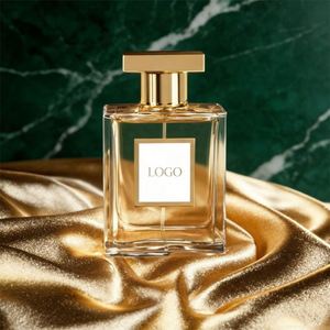 Botella de Perfume Cuadrada de Vidrio Transparente de Lujo con Tapa Metálica, Ideal para Envasado de Fragancias de Alta Gama de 100 ml - Product Image 1