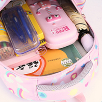 Dernier ensemble de sacs d'école 3-en-1 de dessin animé mignon en nylon étanche livre sac à dos boîte à lunch pour garçons filles fermeture à glissière style tendance