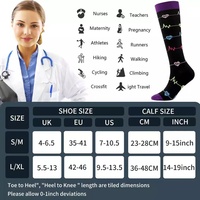 Chaussettes de compression tricotées sur mesure pour hommes et femmes, respirantes, anti-bactériennes, à dégradé, pour l'automne, idéales pour la randonnée en extérieur (vente en gros)