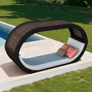 Chaise longue de jardin en <span class=keywords><strong>rotin</strong></span>, design nordique moderne, mobile, pour cour, hôtel, villa, club, centre de <span class=keywords><strong>bain</strong></span>, piscine, plage - Product Image 3