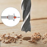 Jeu de forets à fraiser réglables à pointe carbure 5PC coupe-trou à 90 ° avec butée de profondeur outils de menuiserie à faible friction