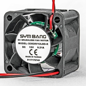 D3828D-K 30x30x28mm <b>12V</b> Mini DC <b>Fan</b> BLDC Motor Ball Bearing Plastic OEM - Product Image 3