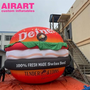 Modelo de hamburguesa de negocios de inflado rápido con soplador de alta potencia, globo de hamburguesa inflable para festival de comida para publicidad - Product Image 5