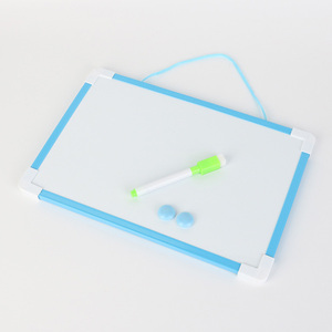 Pizarra blanca magnética de doble cara con marco de plástico colorido, pizarra de borrado en seco, tablero de dibujo para niños, tablero de mensajes - Product Image 5