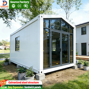 Casa Prefabbricata Modulare in Container 20FT Espandibile con Telaio in Acciaio, Casa Portatile Pieghevole, Elegante Caffetteria con Bancone Bar - Product Image 1