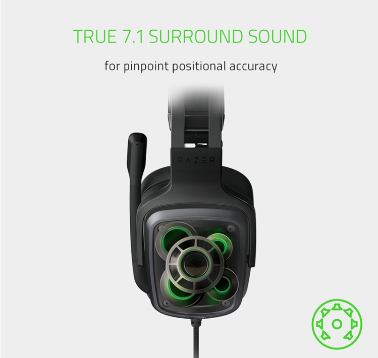 Razer Tiamat 7.1 V2 oyun RGB mikrofon ile kablolu kulaklık