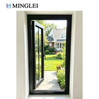 Ventana Abatible Moderna de Aluminio NFRC con Aislamiento Térmico, Triple Acristalamiento, para Uso Residencial, con Mosquitera de Nailon