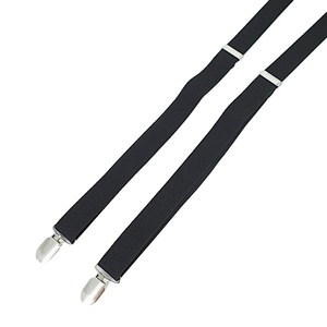 Adjustable Elastic 2.5cm Solid Color Men's <strong>Belt</strong> and Unisex X-Back Braces Customized Black Polyester <strong>Suspenders</strong> <strong>for</strong> Men <strong>Women</strong> - Product Image 3