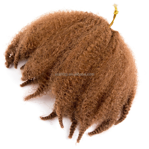 Vendre des extensions de cheveux synthétiques en vrac Marley Kinky Curly de 8 pouces, tresses afro au crochet, installation facile, longue durée, pour tresses africaines - Product Image 4