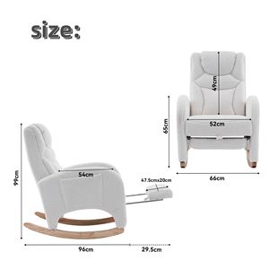 Fauteuil à bascule moderne pour la relaxation, canapé confortable et paresseux pour le salon, la chambre à coucher, le bureau à domicile - Product Image 3