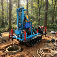 Petite plateforme de forage de puits d'eau, profondeur 200 m, pour le forage et l'exploration de puits.