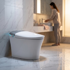 High End Automatic Flush Sanitary Ware Automatic <b>Bathroom</b> Sanitary Ware Water Closet Wc Intelligent Smart Toilet for Home - Product Image 1