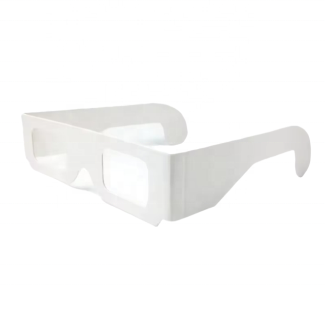 Paper Chromadepth 3D Glasses White Plain Frame Chroma Depth Glasses