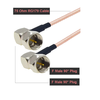 RG179 Câble 75 Ohm F Type F Mâle à F Mâle/Femelle Câble RF Coaxial Extension Pigtail pour TV Set-top Box DIY Jumper