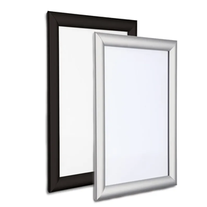 Venta caliente 25mm Snap Frame Silver Black Plated Glitter Marco de fotos de aluminio con marco de póster de esquina Mitred - Product Image 5