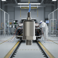 Accéléromètre IEPE haute résistance aux chocs ±100000g, capteur d'accélération de vibration ICP 0,05mV/g, transducteur piézoélectrique pour surveillance des explosions