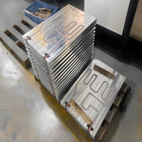 Radiateur de refroidissement par eau personnalisé en métal CNC, tuyau en cuivre sur mesure, plaque froide liquide en aluminium pour stockage de batteries solaires