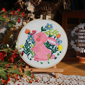초보자를위한 창조적 인 동물 자수 크로스 스티치 키트 DIY 공예를위한 자수 후프 스레드와 수제 바늘 포인트 - Product Image 5