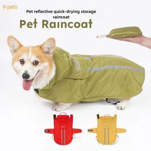 <span class=keywords><strong>Chubasquero</strong></span> de poliéster nuevo con logotipo personalizable y sombrero reflectante, Poncho impermeable <span class=keywords><strong>para</strong></span> perros grandes y mascotas, venta al por mayor, <span class=keywords><strong>perro</strong></span> ligero - Product Image 3