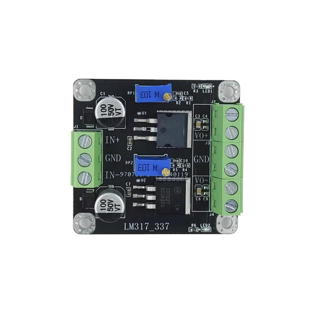 Taidacent Linear LM317 LM337 Adjustable Dual Power Supply Regulator Module Positive and Negative Voltage Stabilizing Converter