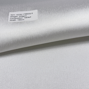 Tela de satén nupcial de calidad de Taiwán 220GSM, 150cm de ancho, 100% poliéster, <span class=keywords><strong>Material</strong></span> de vestido de novia para vestidos - Product Image 6