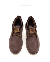 Bottes Chelsea rétro pour hommes Printemps/Automne 2027, tige en cuir véritable, semelle extérieure en EVA, à lacets, mi-mollet, bout rond, durables pour l'extérieur