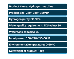 Generatore di Idrogeno da 1800ml per Inalazione di Gas Idrogeno-Ossigeno, Facile da Usare, Basso MOQ, Tecnologia SPE PEM, Altamente Raccomandato per Centri di Riabilitazione - Product Image 6