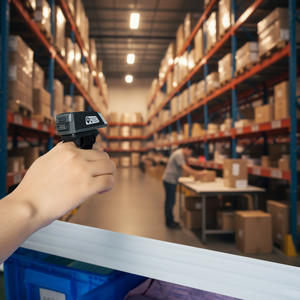 Scanner annulaire sans fil avec capteur CMOS certifié RoHS pour la logistique, l'inventaire, l'hôtellerie et les événements (mains libres) - Product Image 1