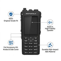 Boîtier complet d'origine Motorola R7 FKP PMLN8239A avec clavier, écran LCD, haut-parleur, boutons et cache anti-poussière pour MOTOTRBO